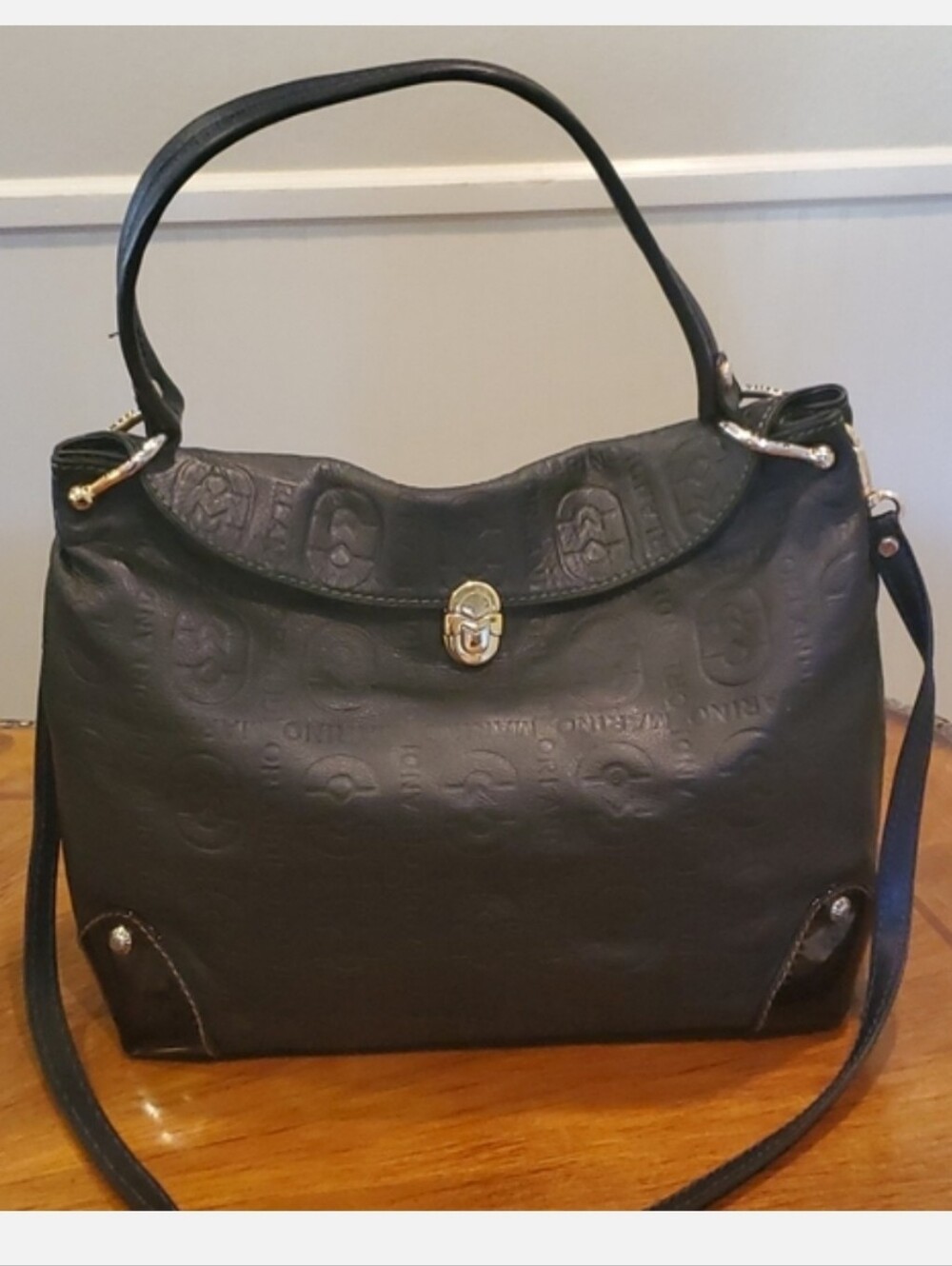 Marino Orlandi leather embossed bag